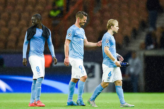 Malmö FFs Enock Kofi Adu, Markus Rosenberg och Oscar