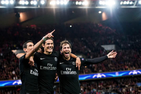 s Angel Di Maria, Edison Cavani och Maxwell jublar