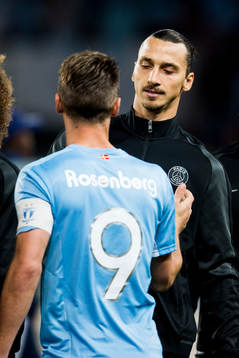 s Zlatan Ibrahimovic och Malmö FFs Markus Rosenberg
