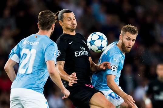 s Zlatan Ibrahimovic mot Malmö FFs Rasmus Bengtsson och