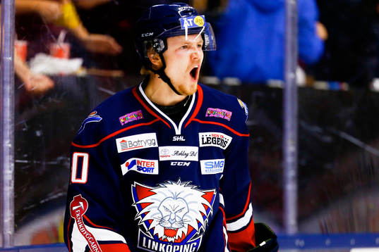 Linköpings Nick Sörenssen jublar