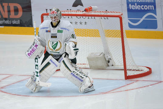 Färjestads målvakt Lars Haugen