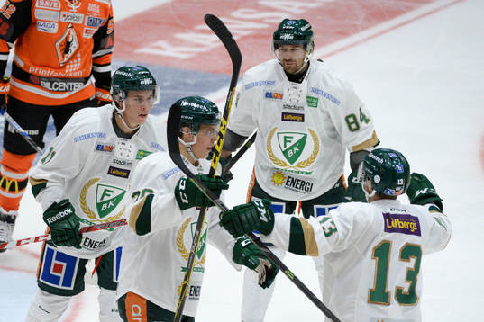 Färjestads Joel Eriksson Ek har gjort 3-0