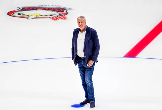 Percy Nilsson på isen i Malmö Arena, Malmö Redhawks