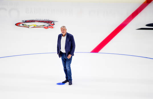 Percy Nilsson på isen i Malmö Arena, Malmö Redhawks
