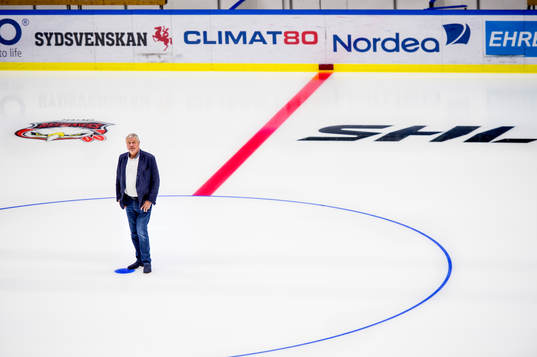 Percy Nilsson på isen i Malmö Arena, Malmö Redhawks