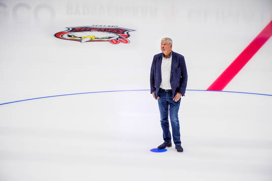 Percy Nilsson på isen i Malmö Arena, Malmö Redhawks