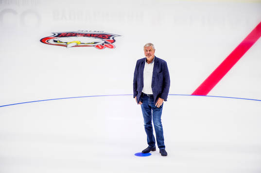 Percy Nilsson på isen i Malmö Arena, Malmö Redhawks