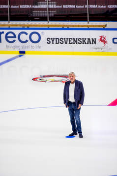 Percy Nilsson på isen i Malmö Arena, Malmö Redhawks