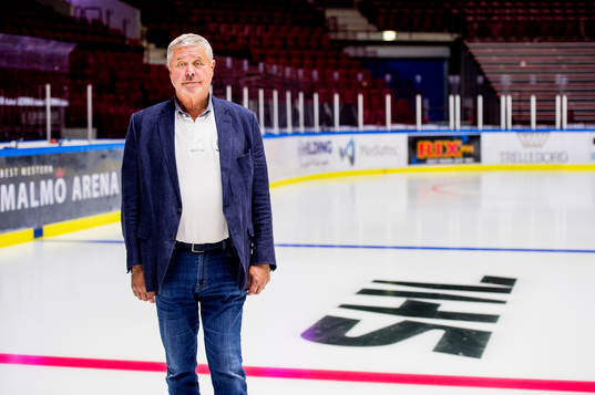 Percy Nilsson på isen i Malmö Arena, Malmö Redhawks