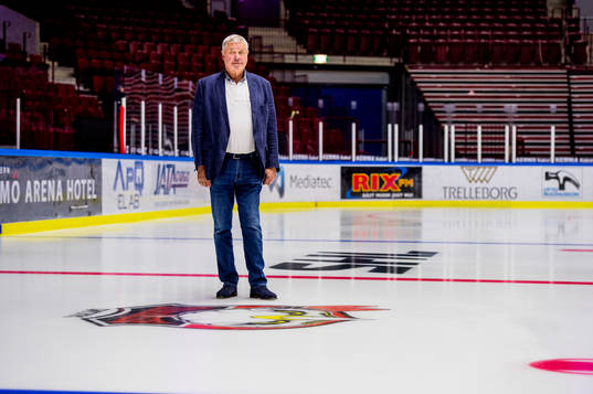 Percy Nilsson på isen i Malmö Arena, Malmö Redhawks