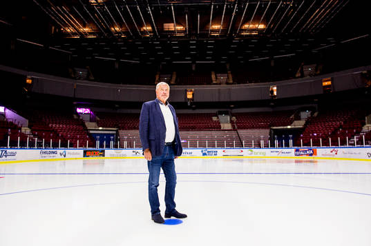 Percy Nilsson på isen i Malmö Arena, Malmö Redhawks