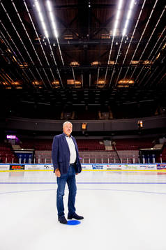 Percy Nilsson på isen i Malmö Arena, Malmö Redhawks