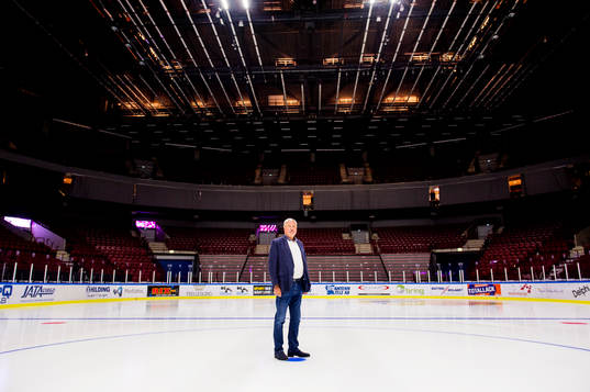 Percy Nilsson på isen i Malmö Arena, Malmö Redhawks
