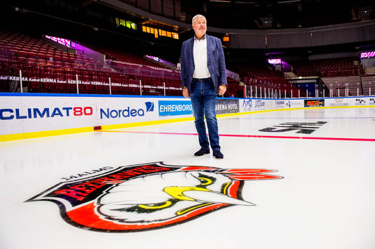 Percy Nilsson på isen i Malmö Arena, Malmö Redhawks