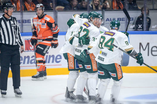 Färjestads Joakim Nygård har gjort 2-0 till Färjestad