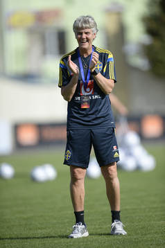 Sveriges förbundskapten Pia Sundhage