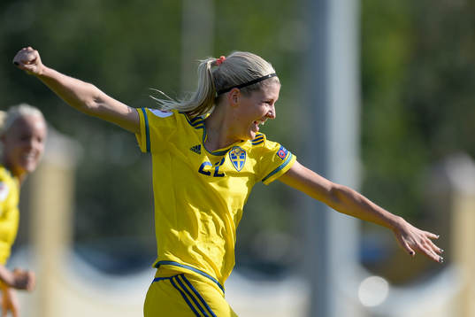 Sveriges Olivia Schough jublar