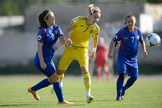 Sveriges Lisa Dahlkvist och Moldaviens Victoria Gurdis