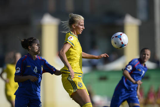 Sveriges Sofia Jakobsson och Moldaviens Eugenia Miron