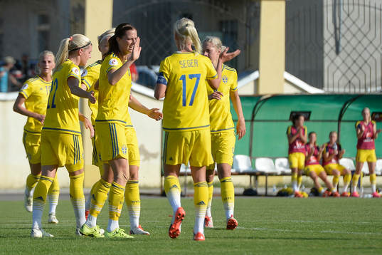 Sveriges Lotta Schelin jublar