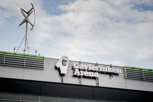 Exteriör på Gavlerinken Arena före ishockeymatchen i SHL