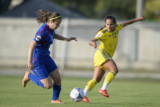 Sveriges Malin Diaz och Moldaviens Victoria Gurdis