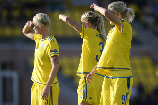 Sveriges Nilla Fischer, Linda Sembrant och Lina Hurtig