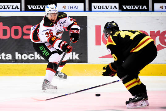 Malmö Redhawks Eric Himelfarb  och Brynäs Mattias