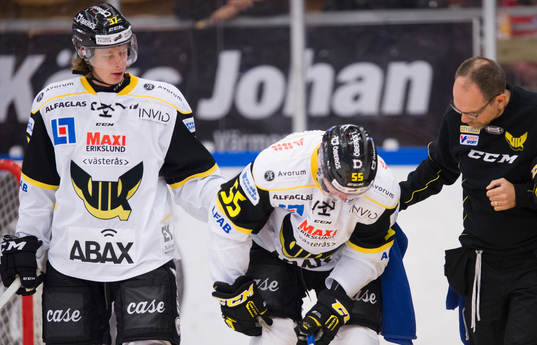 Västerås Andreas Borgman skadar sig