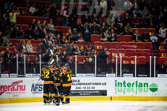 Brynäs spelare jublar