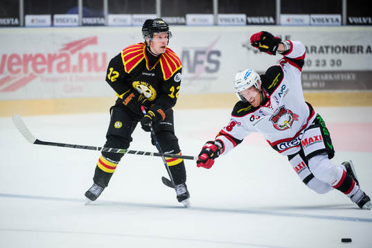 Brynäs Petr Vrana och Malmö Redhawks Jens Olsson