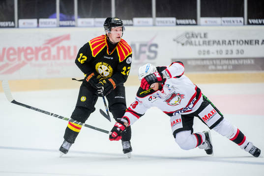 Brynäs Petr Vrana och Malmö Redhawks Jens Olsson