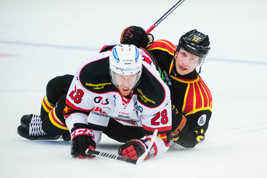 Brynäs Petr Vrana och Malmö Redhawks Jens Olsson
