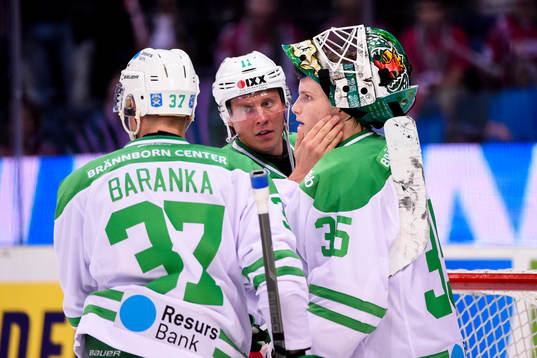 Rögles David Åslin, Ivan Baranka och målvakt Oscar Dansk