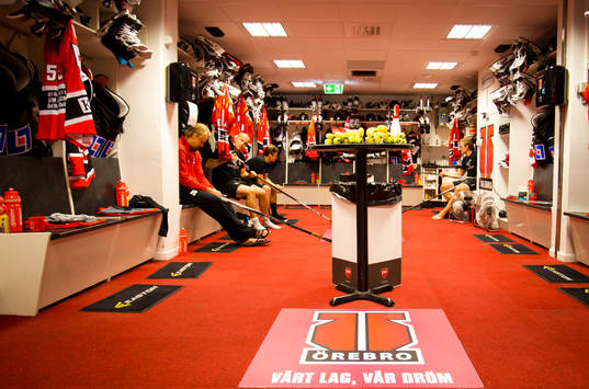 Örebro Hockeys omklädningsrum