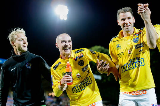 Falkenbergs Christoffer Carlsson (v) och Stefan Rodevåg