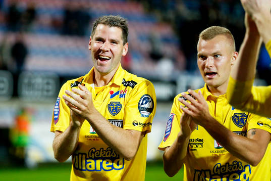 Falkenbergs Stefan Rodevåg jublar