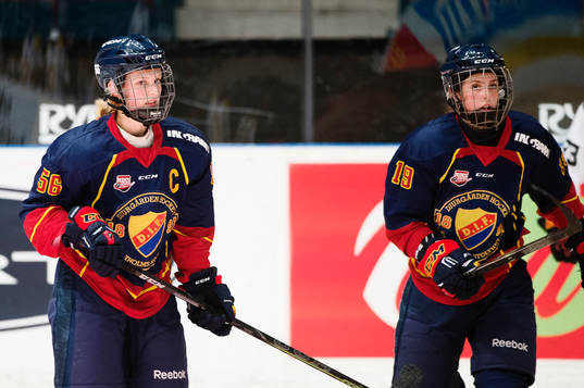 Djurgårdens Alexandra Palm och Julia Östlund