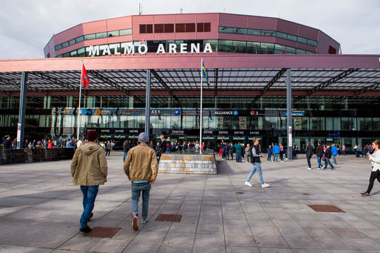 Exteriör över Malmö Arena