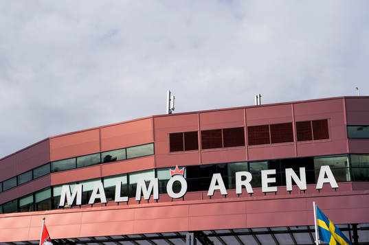 Exteriör över Malmö Arena