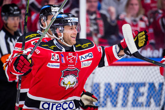 Malmö Redhawks Derek Meech jublar