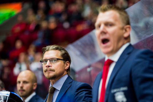 Malmö Redhawks tränare Björn Hellkvist och assisterande