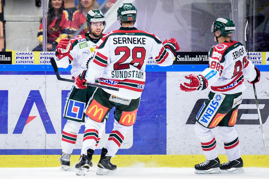 Frölundas Spencer Abbott jublar