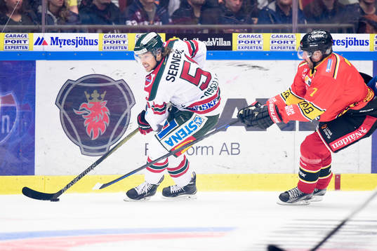 Frölundas Mats Rosseli Olsen och Luleås Jan Sandström