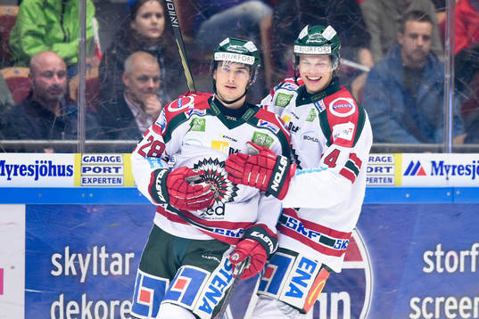 Frölundas Johan Sundström jublar