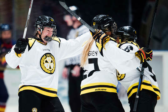 Brynäs spelare jublar