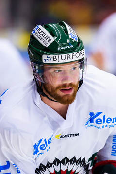 Frölundas Robin Figren på uppvärmningen