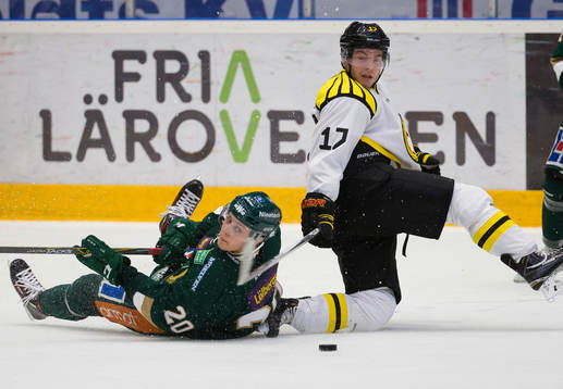 Färjestads Joel Eriksson Ek och Brynäs Pathrik Westerholm
