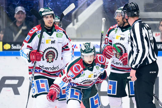 Frölundas Ryan Lasch jublar